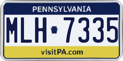 PA license plate MLH7335