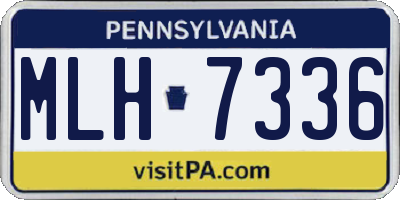PA license plate MLH7336