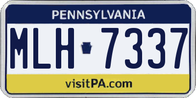 PA license plate MLH7337