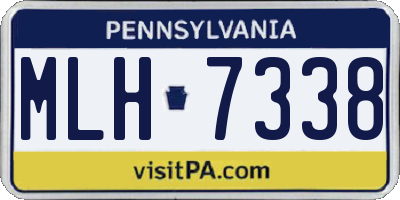 PA license plate MLH7338