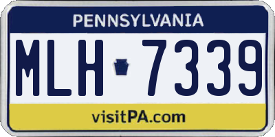PA license plate MLH7339