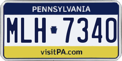 PA license plate MLH7340