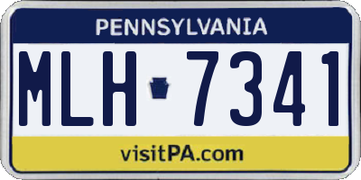 PA license plate MLH7341