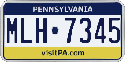 PA license plate MLH7345