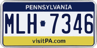 PA license plate MLH7346