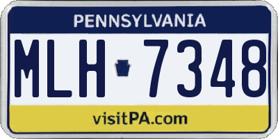 PA license plate MLH7348