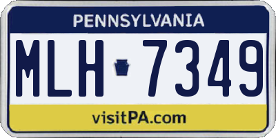 PA license plate MLH7349