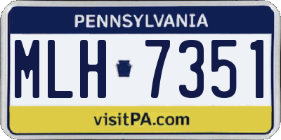 PA license plate MLH7351