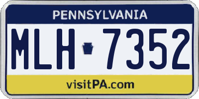 PA license plate MLH7352