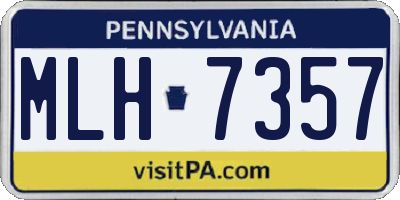 PA license plate MLH7357