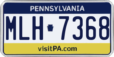 PA license plate MLH7368