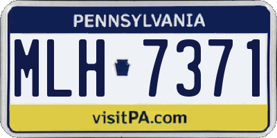 PA license plate MLH7371