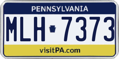 PA license plate MLH7373