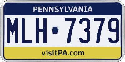 PA license plate MLH7379