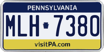 PA license plate MLH7380