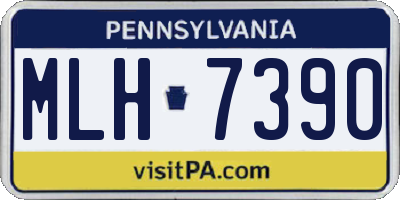 PA license plate MLH7390