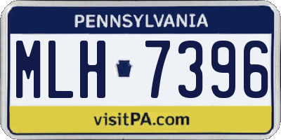 PA license plate MLH7396