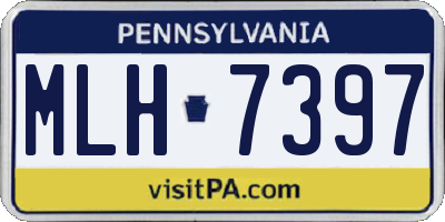 PA license plate MLH7397