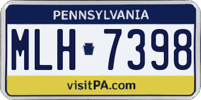 PA license plate MLH7398
