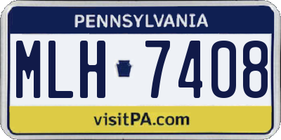 PA license plate MLH7408