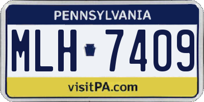 PA license plate MLH7409