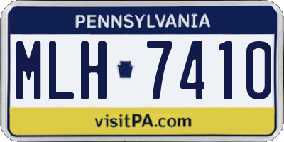 PA license plate MLH7410