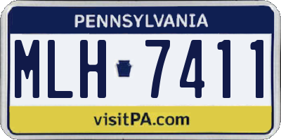 PA license plate MLH7411