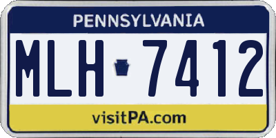 PA license plate MLH7412