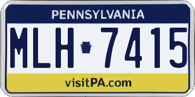 PA license plate MLH7415