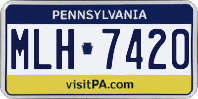 PA license plate MLH7420