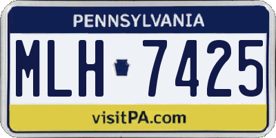 PA license plate MLH7425