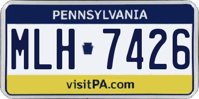 PA license plate MLH7426