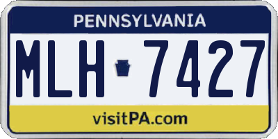 PA license plate MLH7427