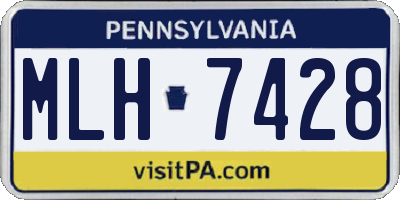 PA license plate MLH7428