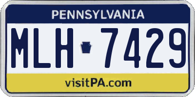 PA license plate MLH7429