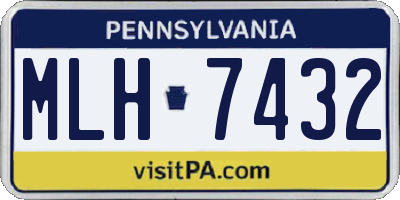 PA license plate MLH7432