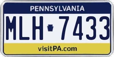 PA license plate MLH7433
