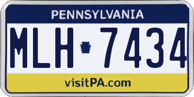 PA license plate MLH7434