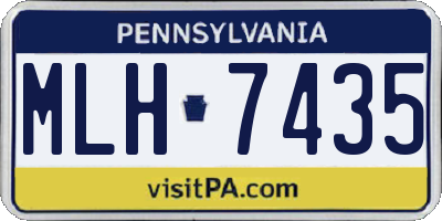 PA license plate MLH7435