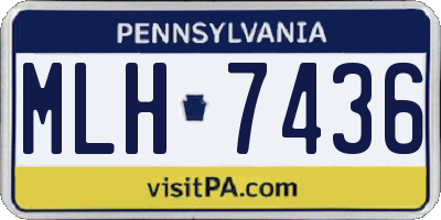 PA license plate MLH7436