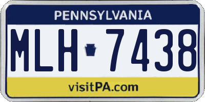 PA license plate MLH7438