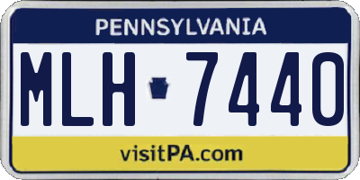 PA license plate MLH7440