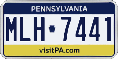 PA license plate MLH7441
