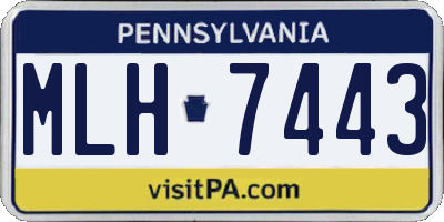 PA license plate MLH7443
