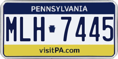 PA license plate MLH7445