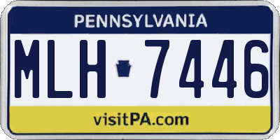 PA license plate MLH7446