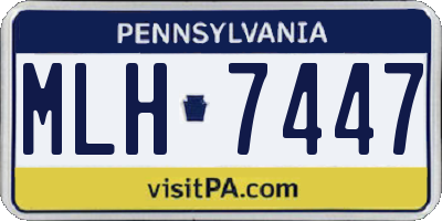 PA license plate MLH7447