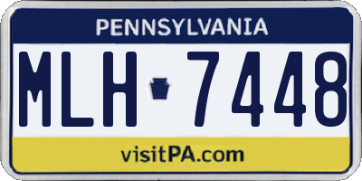 PA license plate MLH7448