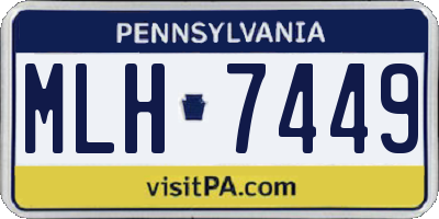 PA license plate MLH7449