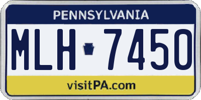 PA license plate MLH7450